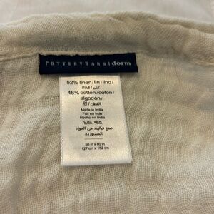 Pottery Barn 50x60 ivory throw.